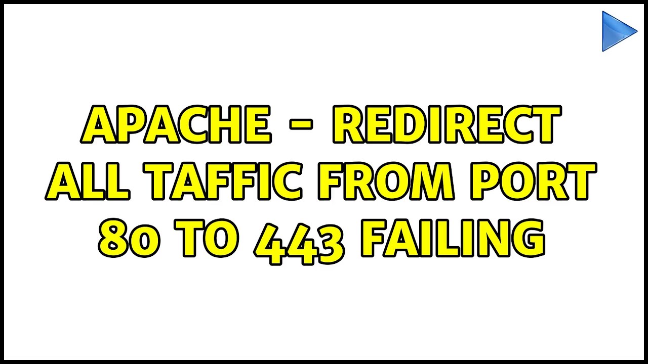 Ubuntu Apache Redirect All Taffic From Port 80 To 443 Failing YouTube
