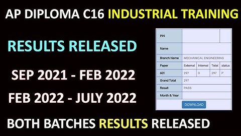 AP Diploma C16 Industrial Results Released