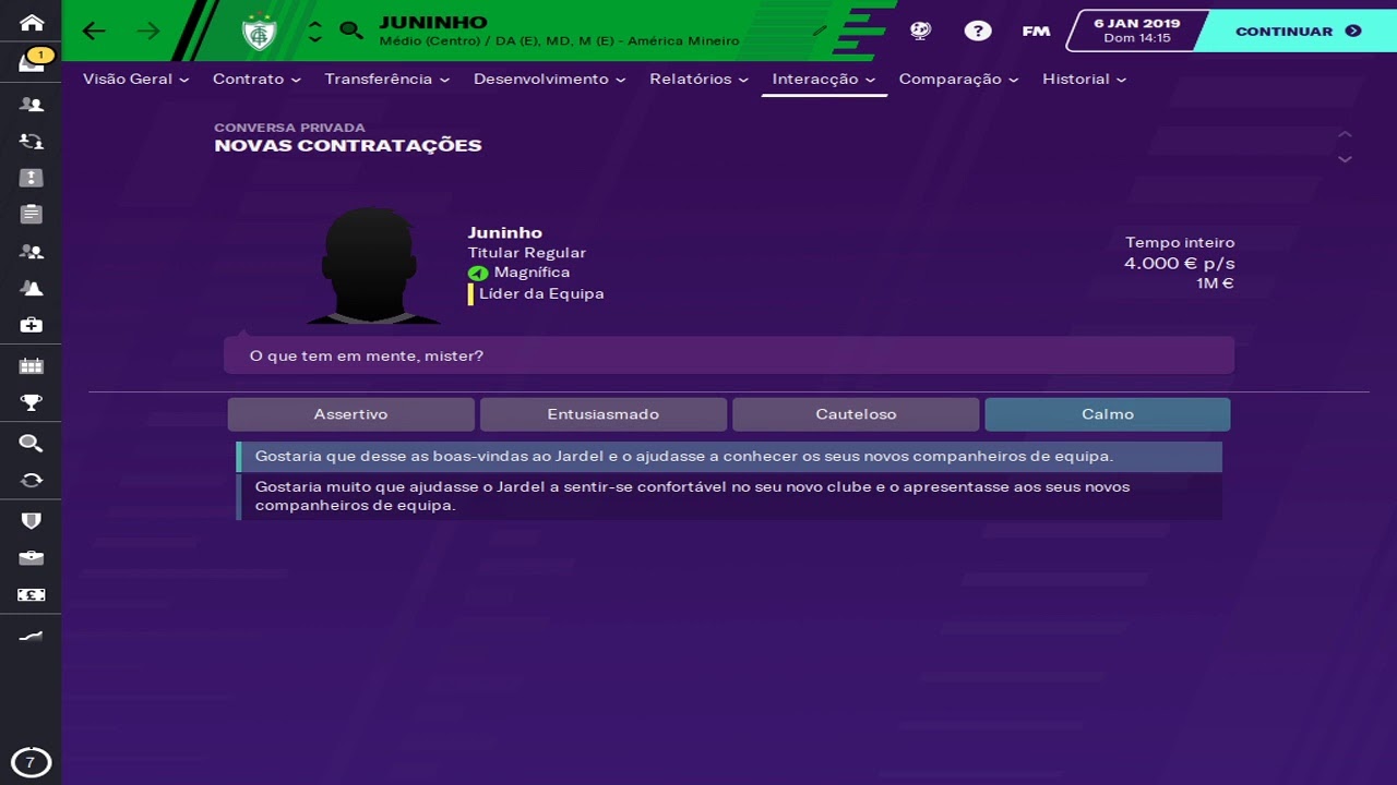 FOOTBALL MANAGER 2020- UM INICIO DE UMA ERA ! 1# EPISODIO  AMERICA MG //// continuação da live !
