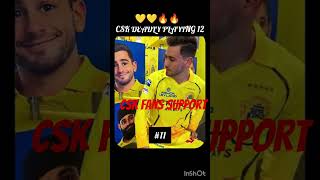 CSK NEW DEADLY PLAYING 11 🔥💛 #shorts #csk #ipl #playing 11 #msd