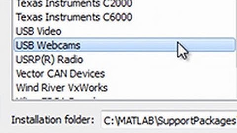 Webcam Support in MATLAB