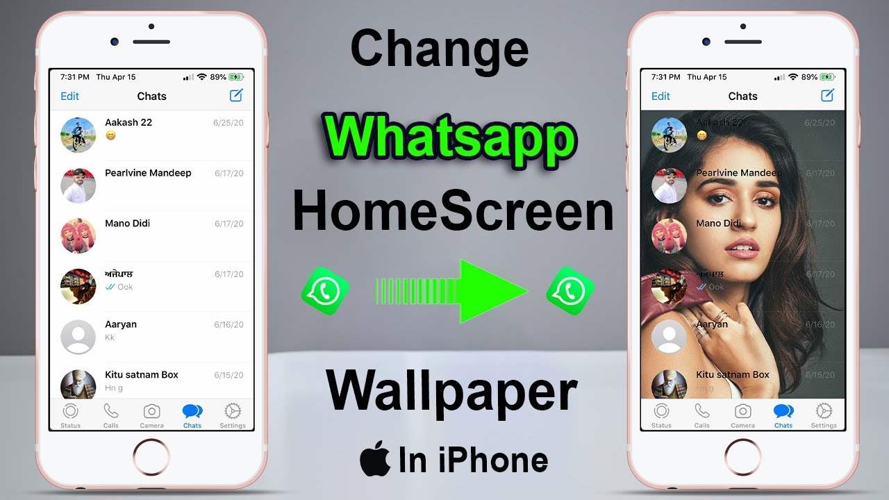 How to Change Whatsapp Home Screen Wallpaper on iPhone🔥🔥🔥 - YouTube