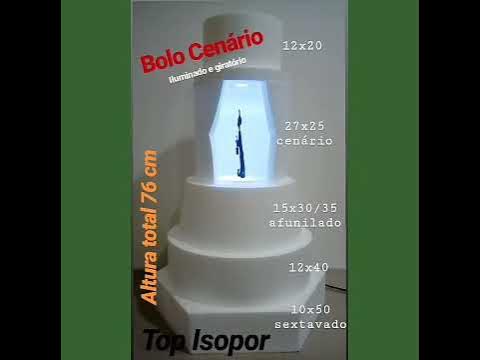 Bolo Isopor Carrossel Com Movimento