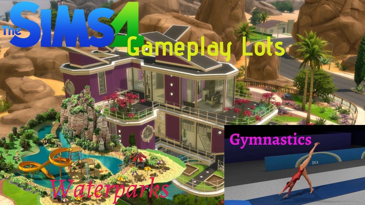 Sims 4 Gymnastics and waterpark lots - YouTube