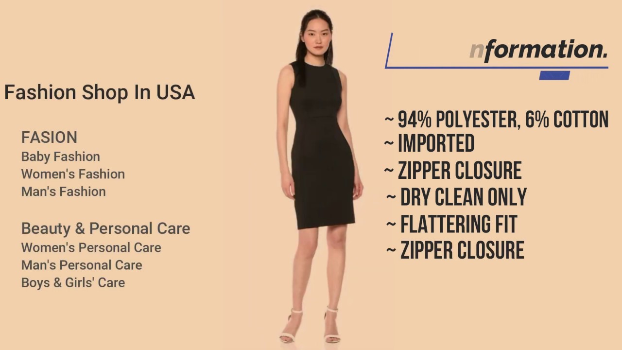 calvin klein women's scuba crepe sleeveless princess seam sheath dress