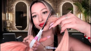 ASMR RUDE hair dresser gives you an aggressive hair cut 🙄✂️ *soft spoken + gum chewing*