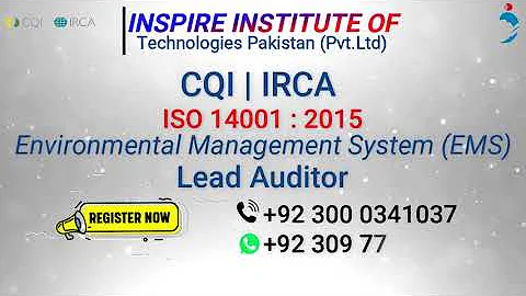 +92 300 0341037 #iso 14001:2015 #leadauditor #Environmental #management #System #ems #islamabad