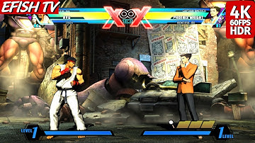Ryu vs Phoenix Wright -Ultimate  Marvel vs Capcom 3 (PS5 4K 60FPS)