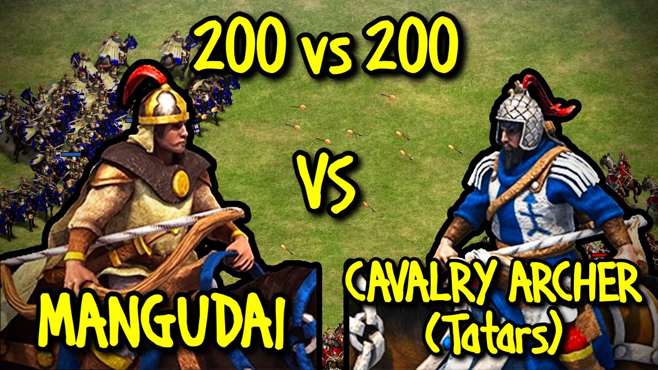 200 ELITE MANGUDAI vs 200 HEAVY CAVALRY ARCHERS (Tatars) AoE II