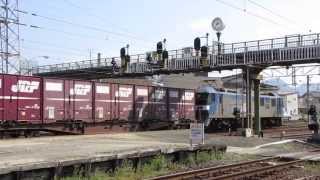JR貨物  EF210-104 貨物列車 桃太朗 鉄道コンテナ JR四国  多度津駅 2013. 4