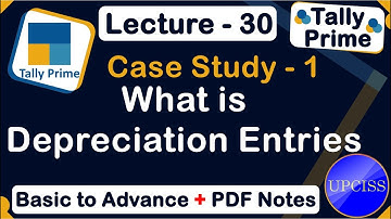 Case Study 1 Depreciation Entries | UPCISS | Lecture 30
