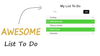 ⭐AWESOME⭐ List To Do using only HTML & CSS & JAVASCRIPT 👍