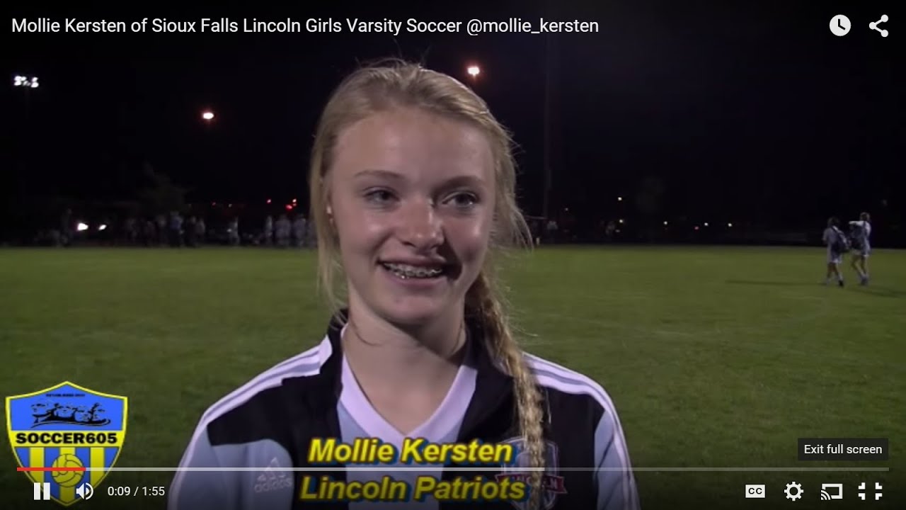 Mollie Kersten of Sioux Falls Lincoln Girls Varsity Soccer mollie