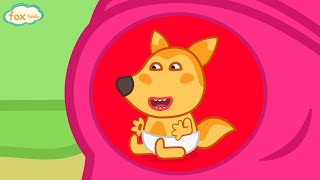Pregnant Mommy go Shopping with Baby Lucia. Fox Family Adventures with Babies - Cartoon for kids
