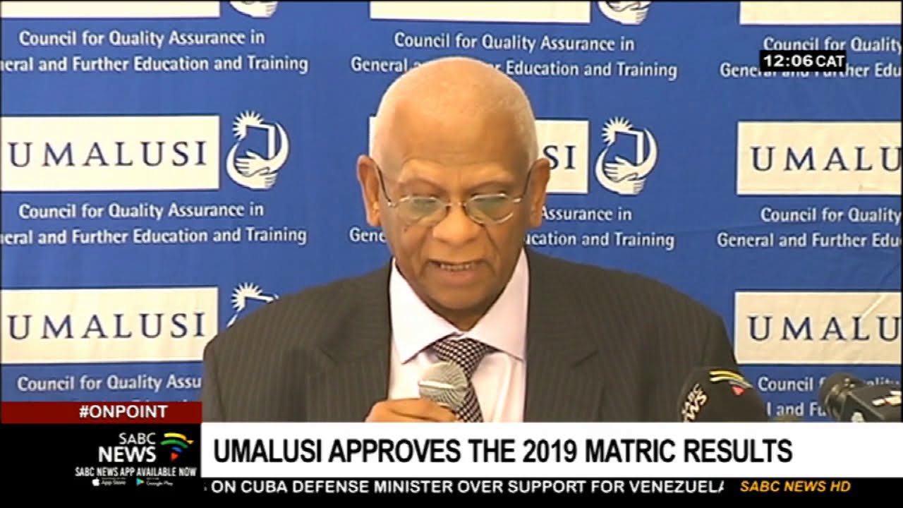 Umalusi approves the 2019 Matric results - YouTube