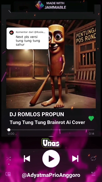 Lirik Lagu Dj Romlos Propun Cover Tung Tung Tung Brainrot🤓😱     #djromlospropun