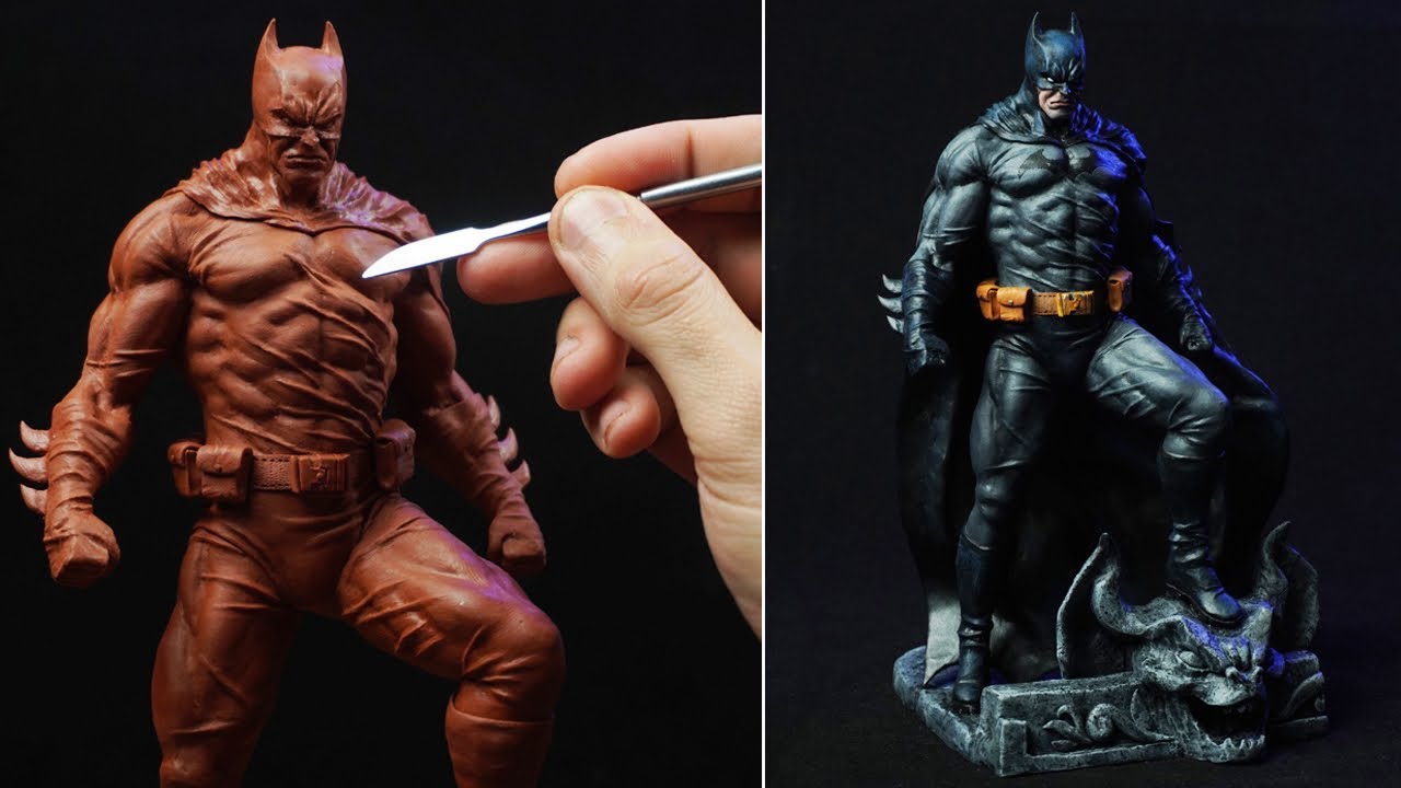 Sculpting BATMAN | Bruce Wayne (Timelapse) - YouTube