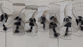 Ventiladores de parede Arge Twister, VentiDelta Oscilante 60 e Ventura | Pretos  60cm.