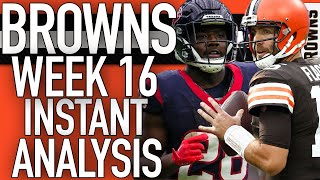 BROWNS  VS. TEXANS WEEK 16 INSTANT ANALYSIS & WATCH PARTY