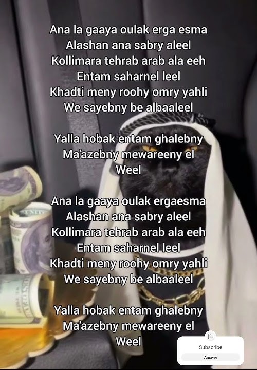 Sabri Aleel By Sherine | Lyrics | English Subtitles | #viral #trending #arabic #lyrics #youtube