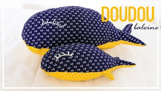 DIY Couture - Coudre une peluche baleine avec le patron gratuit Chouette Kit | Cecile