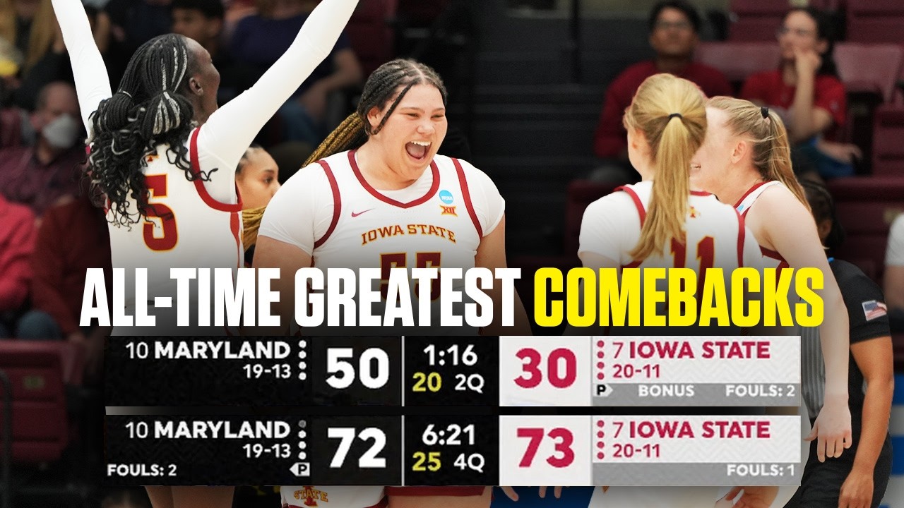 The biggest comeback wins in March Madness women's tournament history