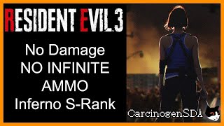 [No Commentary] Resident Evil 3 Remake (PC) No Damage - Inferno, S Rank (No Shop Items)