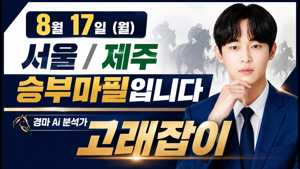 2026년 8월 17일 (월) 서울 / 제주 승부마필을 알려드립니다 🌑경마예상