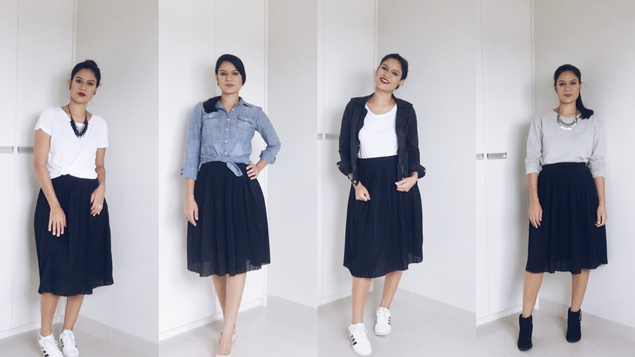 1 Peça, 5 Looks - SAIA MIDI PRETA #looksproculto - YouTube