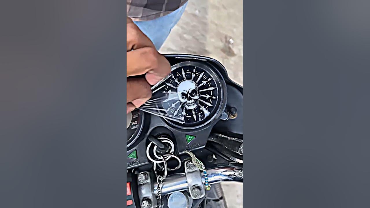 Splendor Full Modified |Splendor New Skull Sticker for Meter #automobile #autobizz #splendormodified