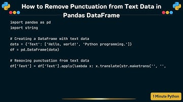 How to Remove Punctuation from Text Data in Pandas DataFrame