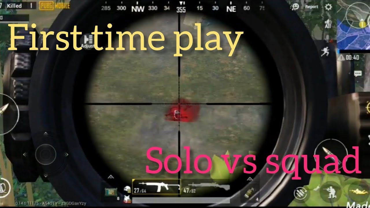 PUBG MOBILE : FIRST TIME PLAY SOLO VS SQUAD - YouTube