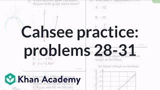 CAHSEE practice: Problems 28-31 | CAHSEE | Khan Academy screenshot 2