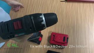 BOSCH 18v battery adapter convert to Black&Decker, Stanley, Porter Cable 20V Lithium battery