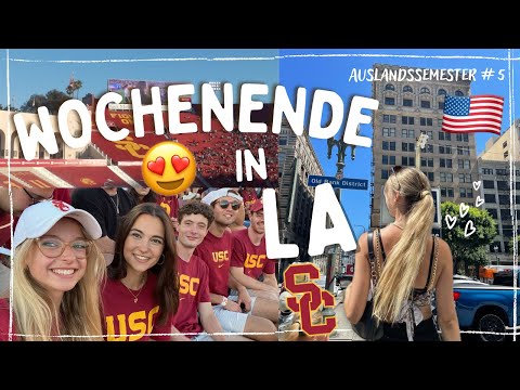 5 Deutsche in DOWNTOWN LA & erstes FOOTBALL GAME 🏈 Auslandssemester #05 🇺🇸