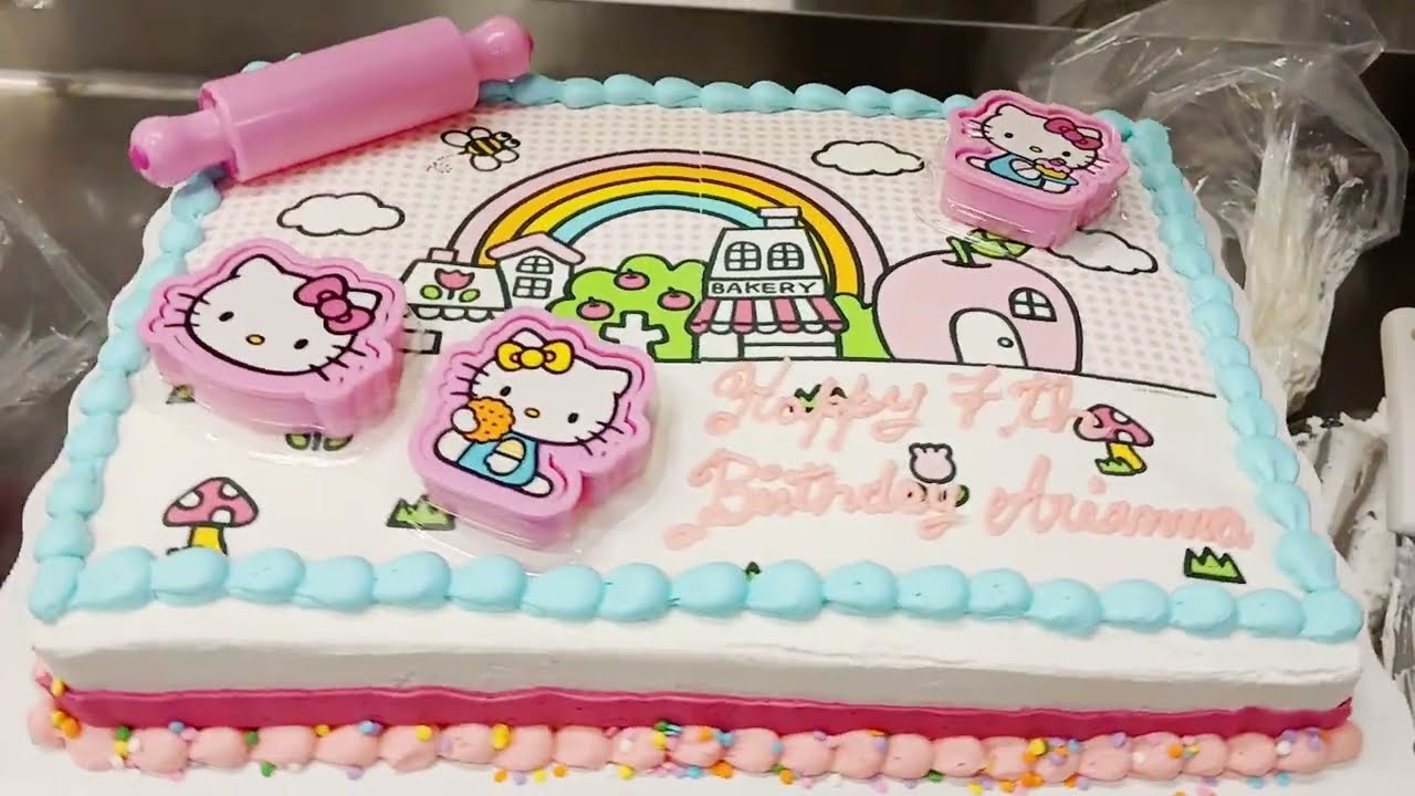 I decorate a Hello Kitty Cake