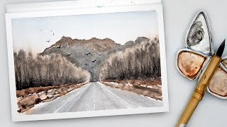 how to make easy scenery painting with poster colours Painting With Oil Paints