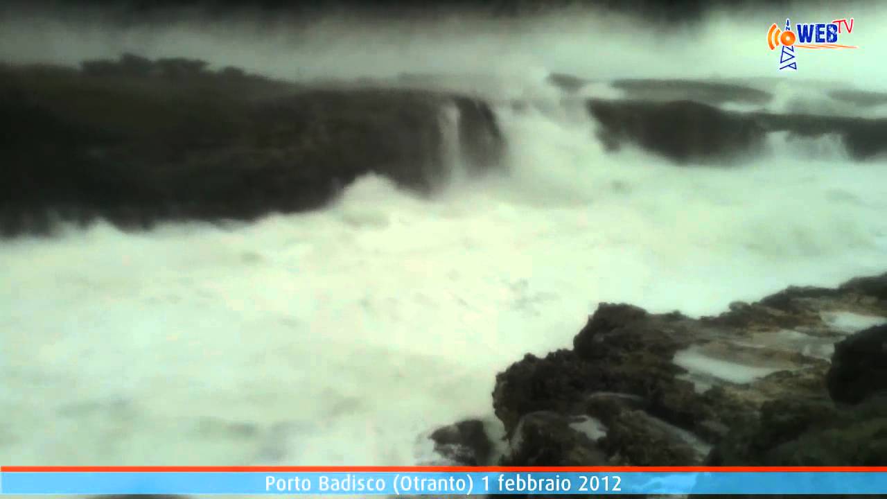 Tempesta nel (storm in) Canale d'Otranto - Porto Badisco (Otranto) 1 febbraio 2012 | InOnda WebTv