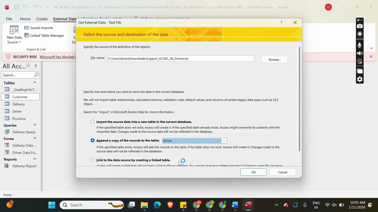 New Perspectives Access 365 | Module 2: SAM Project B Reliable Delivery