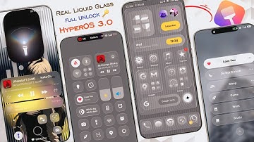 REAL LIQUID GLASS THEME XIAOMI HYPEROS 3  GLOBAL | IOS LIQUID GLASS EFFECT THEME FULL UNLOCK 🚀 