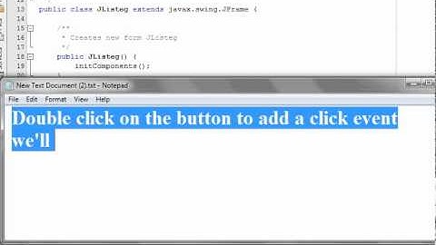 JList Tutotrial Netbeans