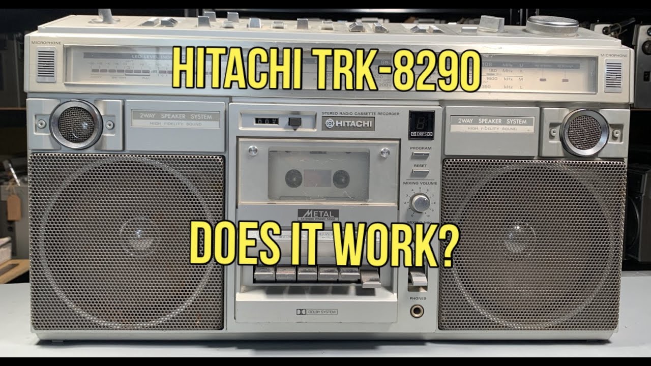 Hitachi TRK-8290 Radio Cassette Appraisal Before Repair. Boombox