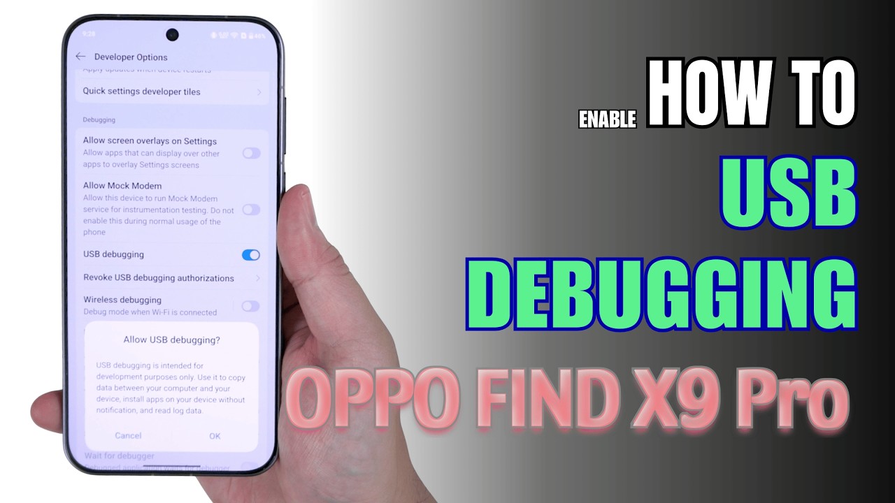 How to Enable USB Debugging on Find X9 Pro | Step-by-Step Guide - YouTube