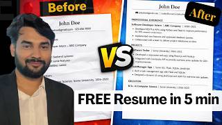 How to Make a Professional Resume for FREE | ChatGPT + Overleaf for Freshers 2026