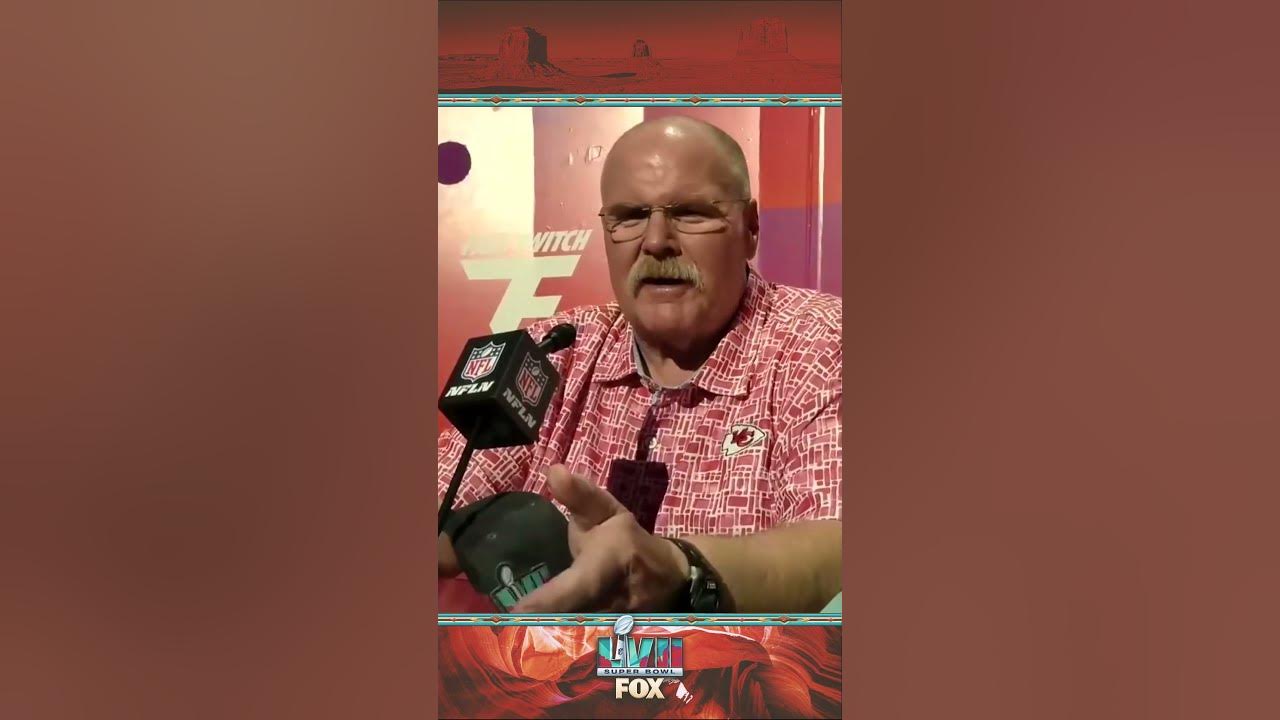 Andy Reid ALMOST impersonates Mahomes 😂😱 #Shorts #SuperBowlLVII #Chiefs #PatrickMahomes