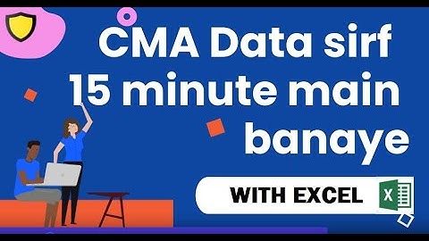 How to  Make CMA Data | Overdraft or Cash Credit Loan | Report in Bank Approved Format
