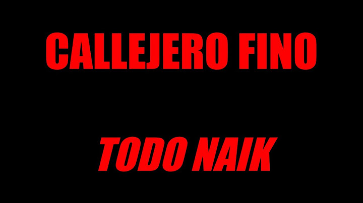 CALLEJERO FINO - Todo Naik (Letra / Lyric)