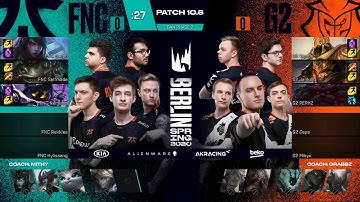 Fastest Draft In History | G2 vs FNC 2020 LEC Spring Split