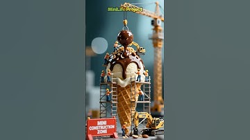 Mini Workers Build a Giant Ice Cream Cone! #shorts #miniature