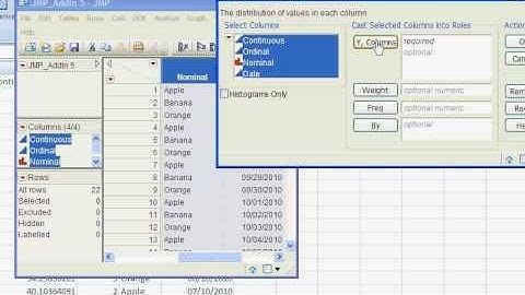 JMP 9 Excel Add-In Basics